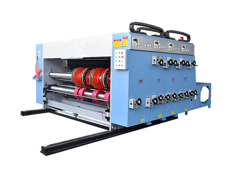 semi auto corrugated box flexo 2color printing slotting die cutting machine (4)